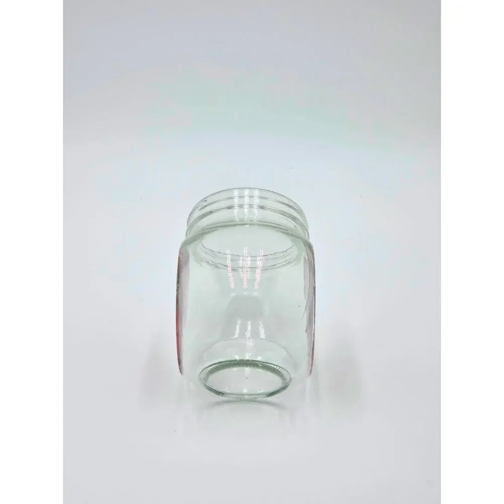 Upcycled Plaid Glass Jar – Holiday Jar, Christmas Container, Rustic Winter Decor